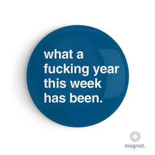 "What a Fucking Year This Week Has Been" Fridge Magnet