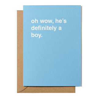 "He's Definitely A Boy" Newborn Card