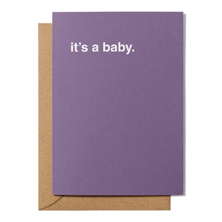 "It's a Baby" Newborn Card