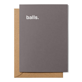 "Balls" Sympathy Card