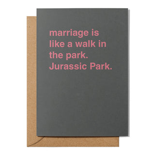 "Jurassic Park" Wedding Card
