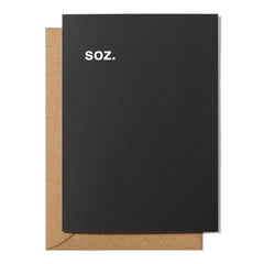 "Soz" Apology Card