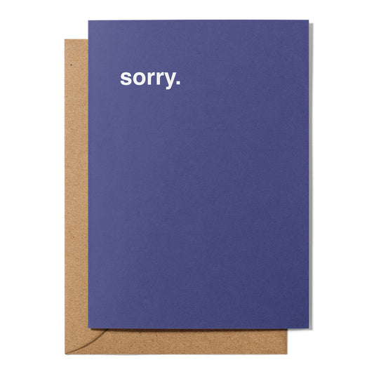 "Sorry" Apology Card