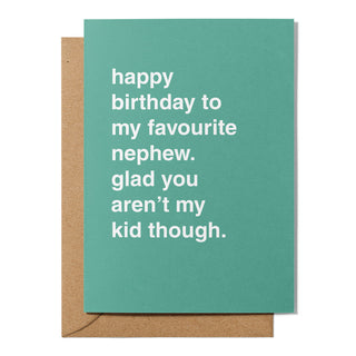 "Happy Birthday to my Favourite Nephew" Birthday Card