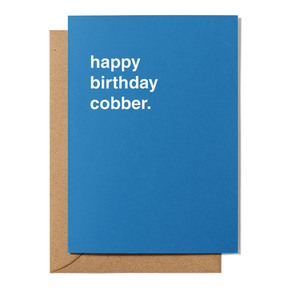 "Happy Birthday Cobber" Birthday Card