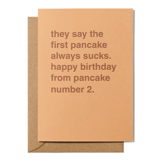 "Happy Birthday from Pancake Number 2" Birthday Card
