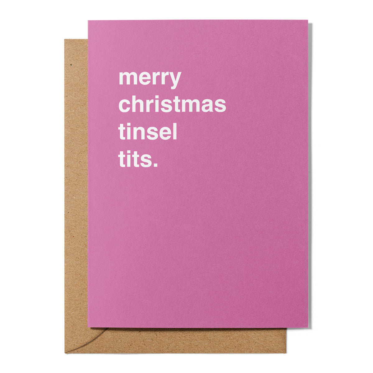 "Merry Christmas Tinsel Tits" Christmas Card