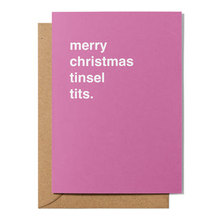 "Merry Christmas Tinsel Tits" Christmas Card