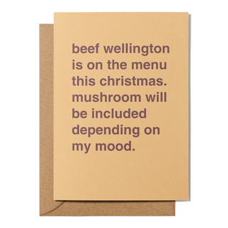 "Beef Wellington is on the Menu" Christmas Card