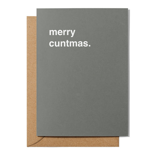"Merry Cuntmas" Christmas Card