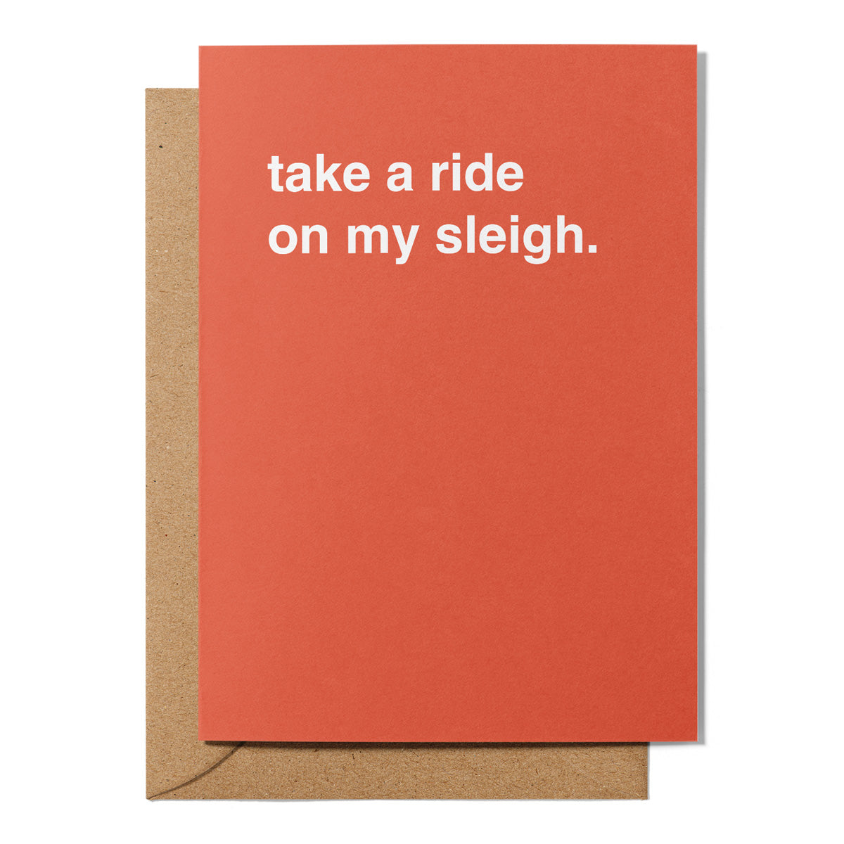 "Take a Ride On My Sleigh" Christmas Card