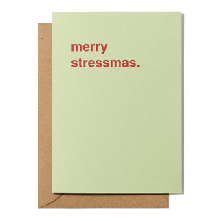 "Merry Stressmas" Christmas Card