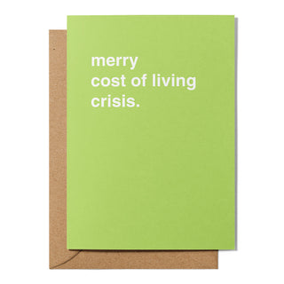 "Merry Cost of Living Crisis" Christmas Card