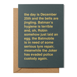 "Jingle Bells, Batman Smells" Christmas Card