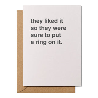 "He Put a Ring on It" Engagement Card