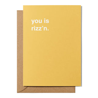 "You is Rizz'n" Easter Card
