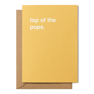 "Top Of The Pops" Father's Day Card