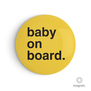 "Baby on Board" Fridge Magnet