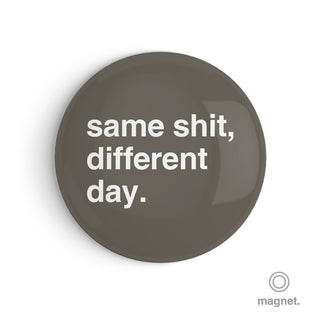 "Same Shit, Different Day" Fridge Magnet