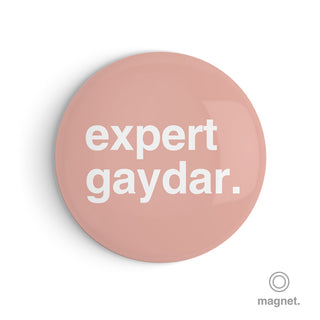 "Expert Gaydar" Fridge Magnet