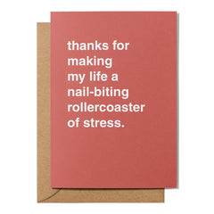 "A Nail-Biting Rollercoaster" Friendship Card