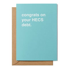 "Congrats on Your HECS Debt" Graduation Card