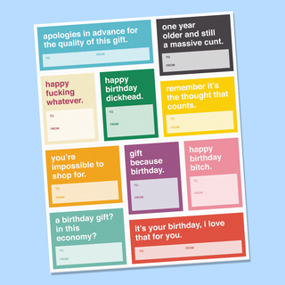 Free Birthday Gift Labels