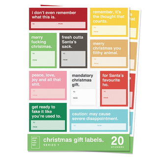 Christmas Gift Label Stickers Series 1 - 20 Pack