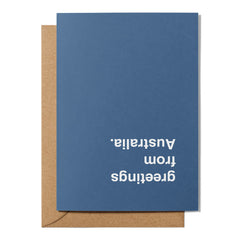 "Greetings From Australia" Greeting Card