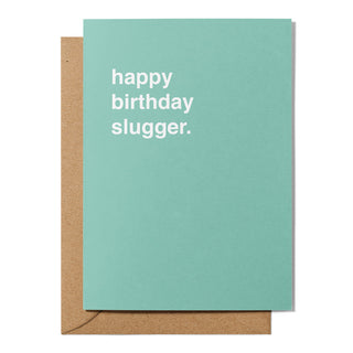 "Happy Birthday Slugger" Birthday Card