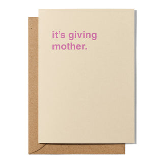 "It's Giving Mother" Mother's Day Card