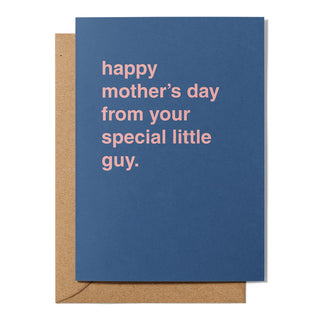 "From Your Special Little Guy" Mother's Day Card