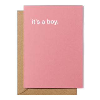 "It's a Boy" Newborn Card