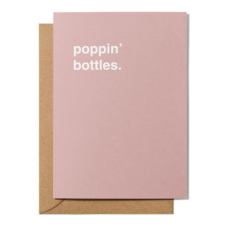 "Poppin' Bottles" Newborn Card