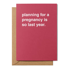 "Planning a Pregnancy" Newborn Card