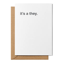 "It's a They" Newborn Card