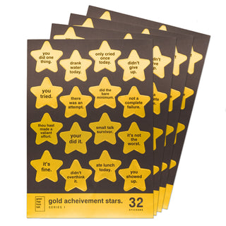 Gold Achievement Star Stickers - Mega 64 Pack