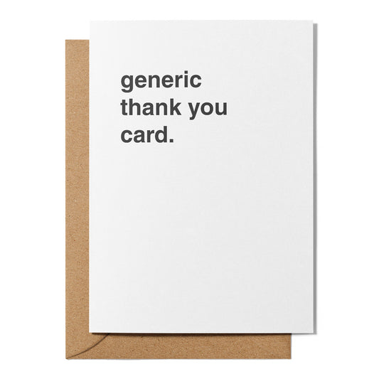 "Generic" Thank You Card