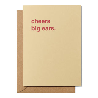 "Cheers Big Ears" Thank You Card
