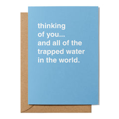 "Thinking of You and All of the Trapped Water in the World" Greeting Card