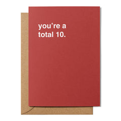 "You're a Total 10" Valentines Card