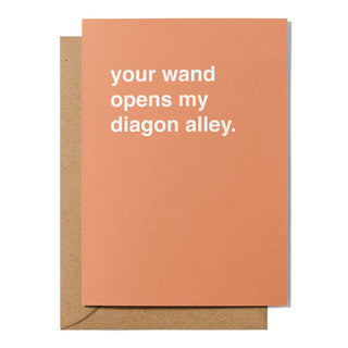 "Your Wand Opens My Diagon Alley" Valentines Card