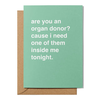 "Are You an Organ Donor?" Valentines Card