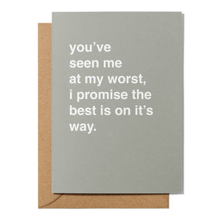 "I Promise The Best Is On It's Way" Valentines Card