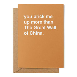 "You Brick Me Up" Valentines Card