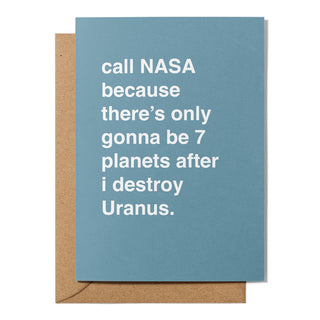 "Call NASA" Valentines Card