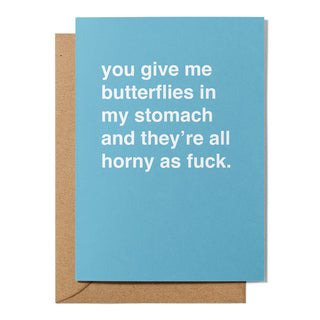 "Butterflies in My Stomach" Valentines Card