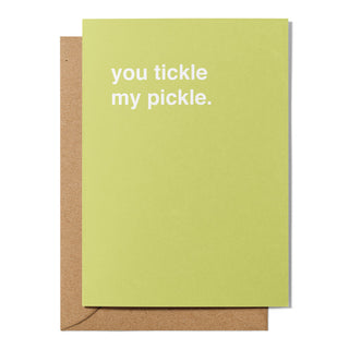 "You Tickle My Pickle" Valentines Card