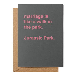 "Jurassic Park" Wedding Card