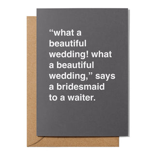 "What a Beautiful Wedding" Wedding Card